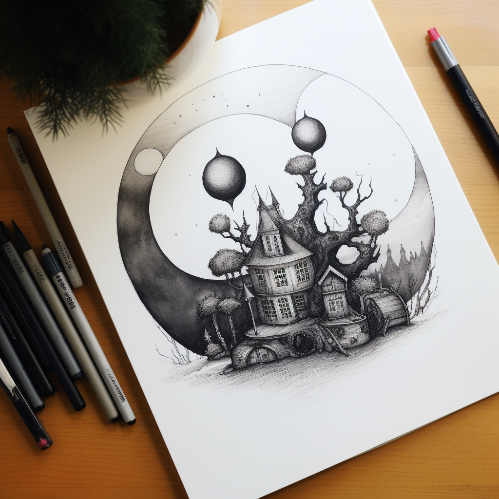 exemple d'illustration &agrave; l'encre