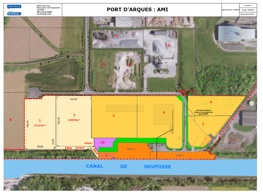 Port Arques plan parcelles